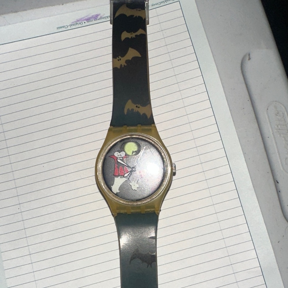 Unbranded Black Bat-Themed Silicone Watch